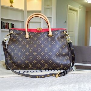 ❤Authentic LV Pallas MM Red Cerise Satchel
